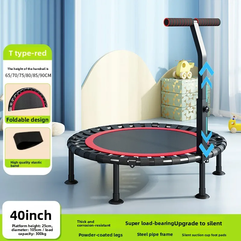 Bounce Bed for Home Use, Small Indoor, Adult Fitness, Folding Trampoline Portable Fitness Equipment Trampolines Body Building