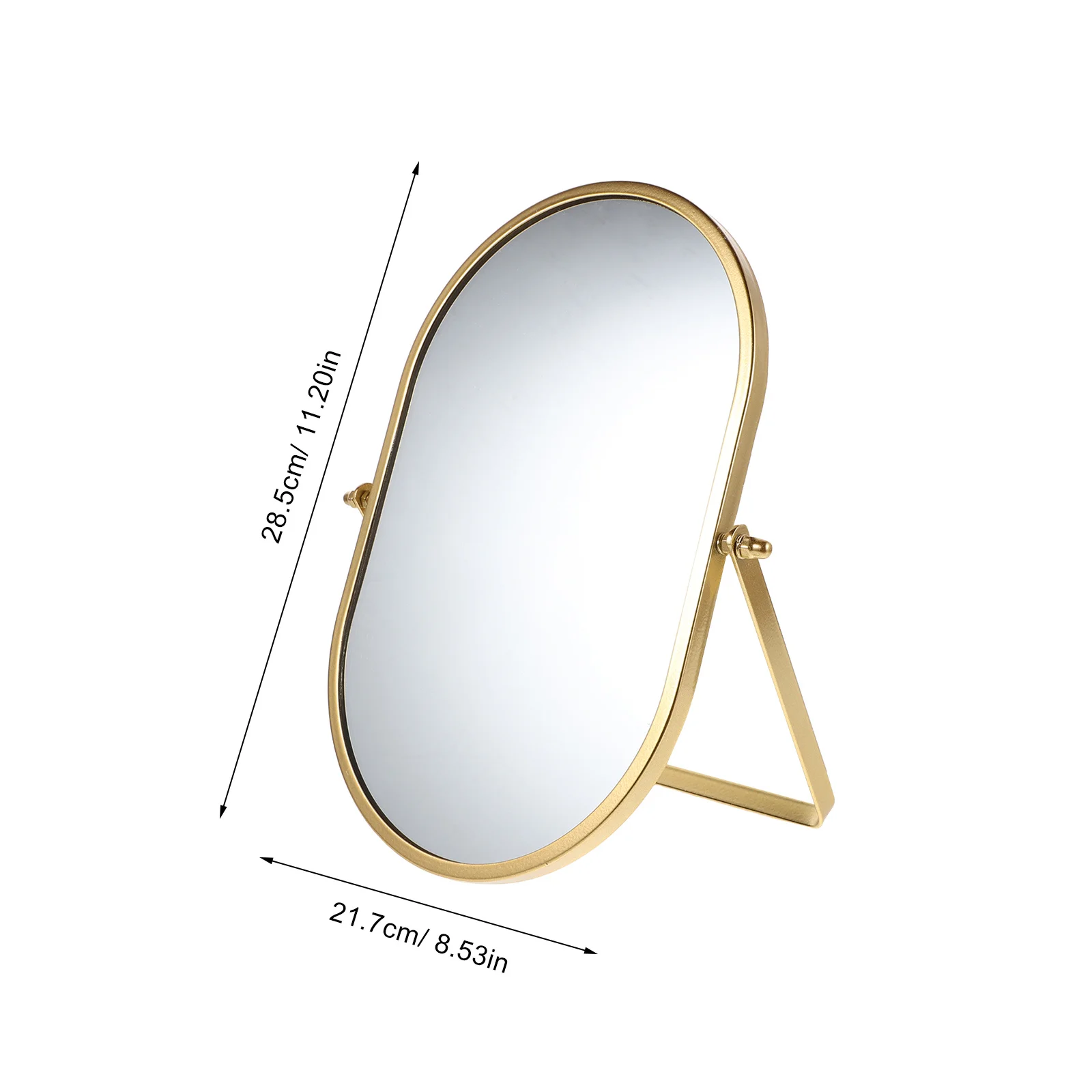مرآة مكياج قابلة للطي لسطح المكتب، مرآة محمولة على سطح الطاولة لمكتب النوم، لمسة نهائية ذهبية، ملحقات تجميل خفيفة الوزن