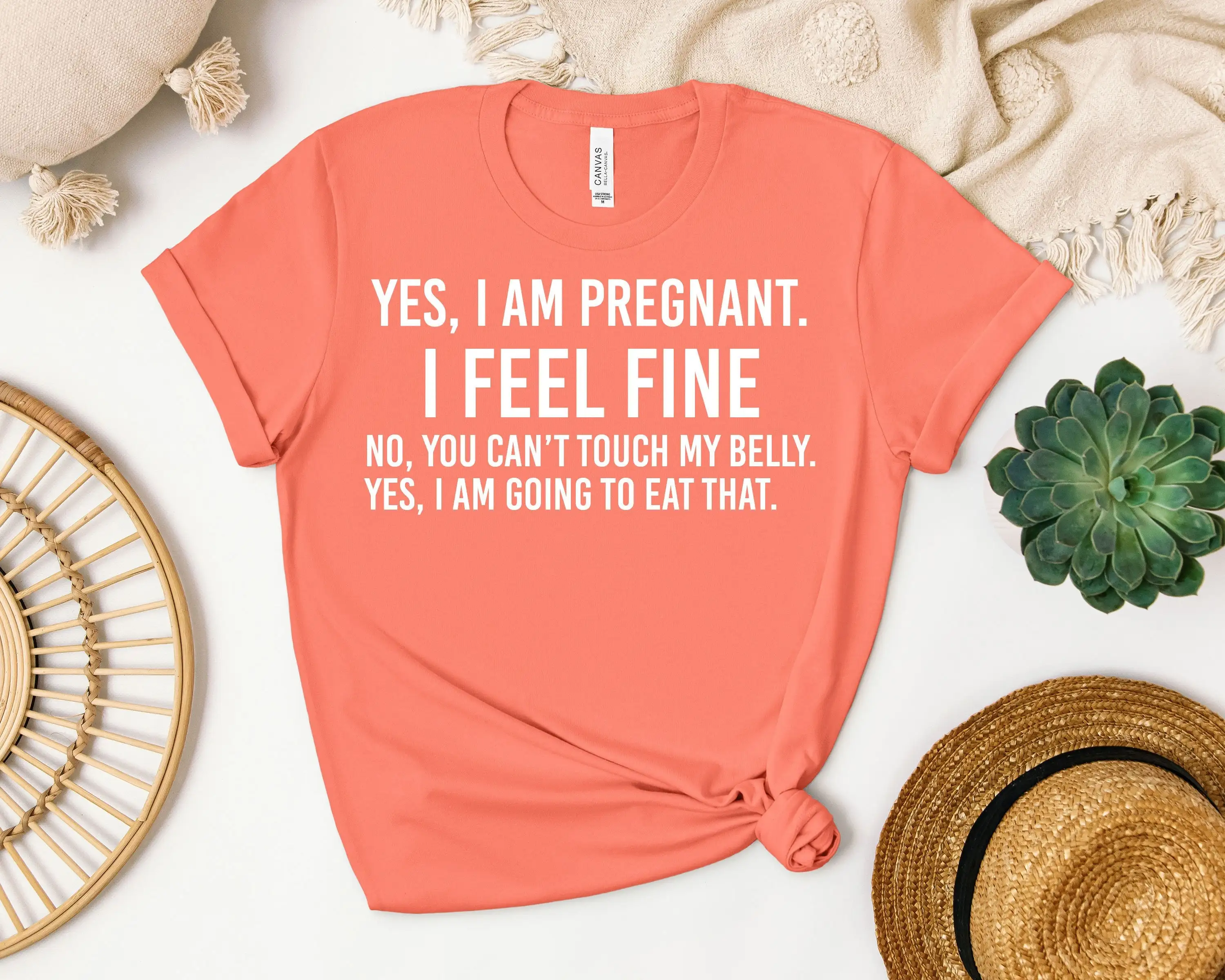 Yes I Am Pregnant Funny Pregnancy T Shirt New Mom To Be Announcement Cute Maternity