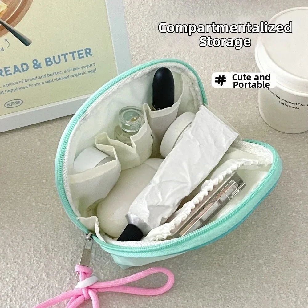 New Cute Puppy Makeup Bag Large Capacity Waterproof Canvas Storage Bag Inner Pocket Lightweight Cosmetic Pouch Travel Use