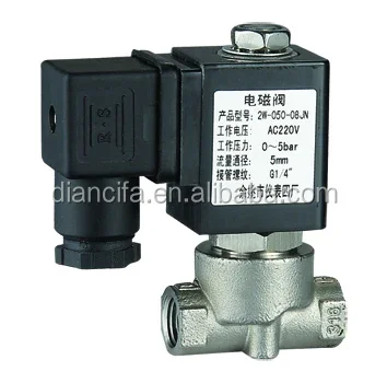 2W-050-10NJ 1/4 way stainless steel vacuum solenoid valve 24v solenoid valve