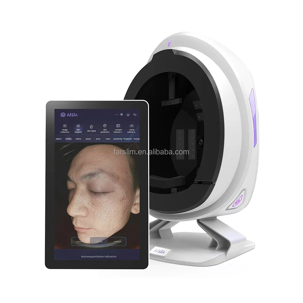 FARSLIM 3D AISIA Facial Skin Analyzer Facial Skin Problems AI Analyzer 36 Millions HD Camera 8 Spectral Skin Scanner