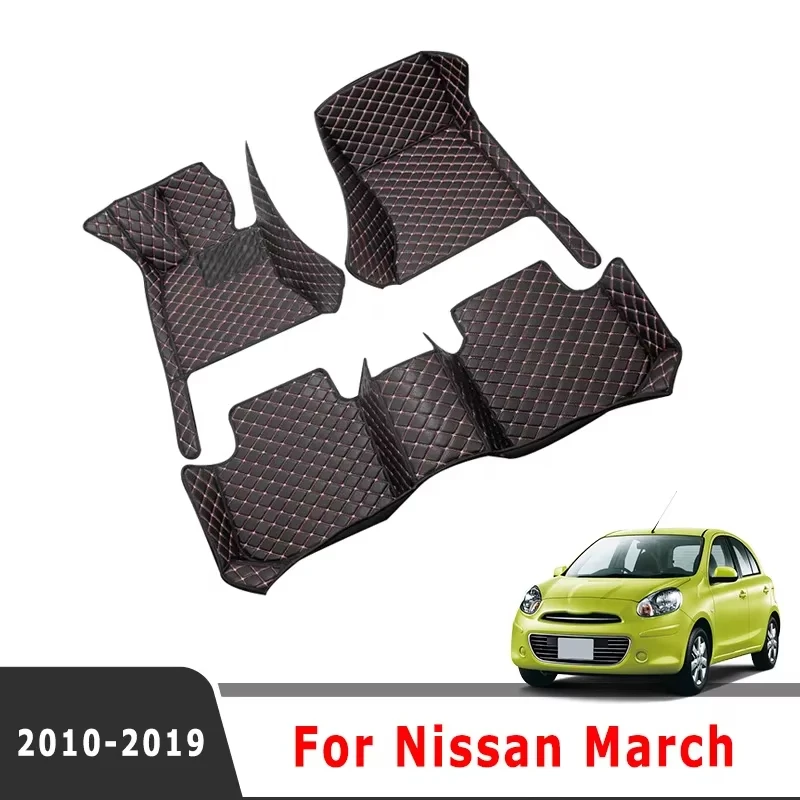 

Автомобильные коврики с левым рулем для Nissan March 2019 2018 2017 2016 2015 2014 2013 2012 2011 2010 Автоаксессуары Водонепроницаемые ковры Коврики