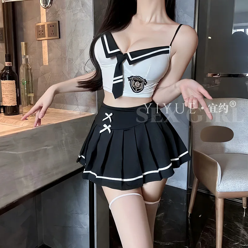 Original sexy lingerie sexy Japanese college style cos sailor suit pleated skirt women's uniform suit - view 3