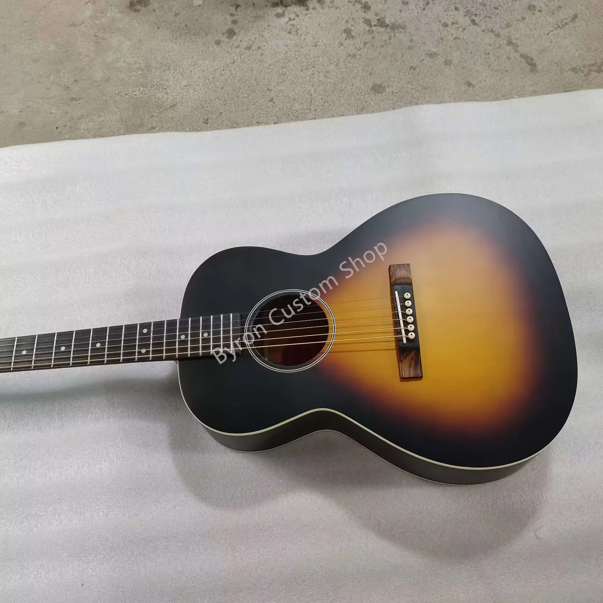 custom handmade LG guitar OO solid top best quality professional parlor size satin guitar