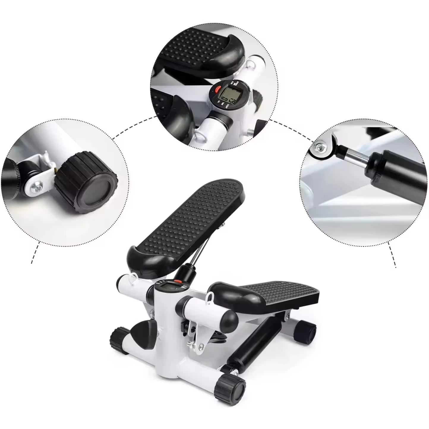 Mini paso a paso de fitness con resistencia y equipo aeróbico para escaleras, equipado con digital