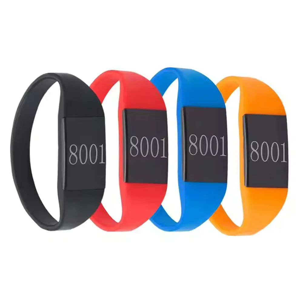 Waterproof ID Wristband Key Card - IP68 Silicone Bracelet for Electronic Pool Lockers/Sauna/GYM, Chlorine-Resistant & High Tem