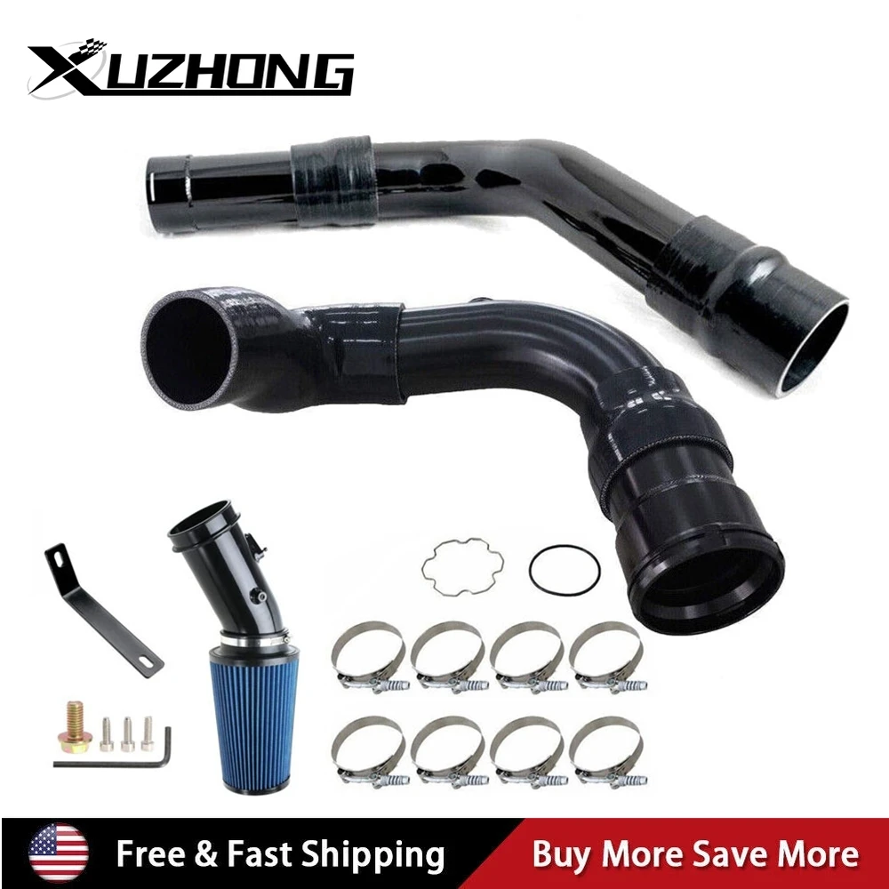 Turbo Intercooler Pipe + Cold Air Intake Kit For 2011-2016 Ford F250 F350 6.7L