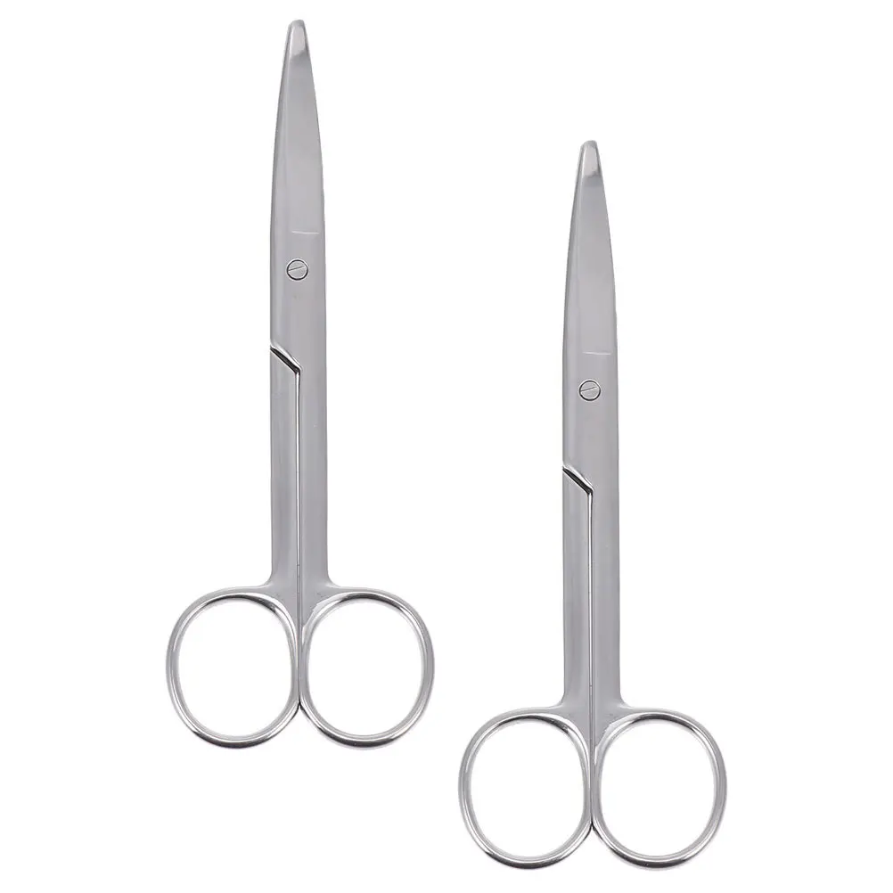 2 قطعة مقص فغر القولون طرف حاد الفولاذ المقاوم للصدأ غير قابل للصدأ مقص دائم قطع أكياس شكل دائري #6