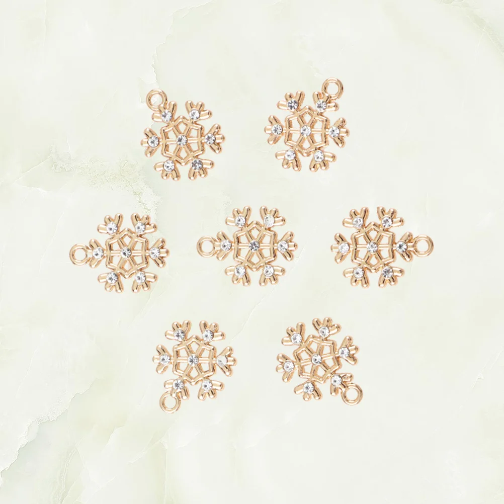 10 قطعة 1.5X1.8 سنتيمتر ندفة الثلج قلادة سحر سبيكة الجوف خارج Diy بها بنفسك صنع المجوهرات اكسسوارات ل قلادة سوار المفاتيح الطرف #2