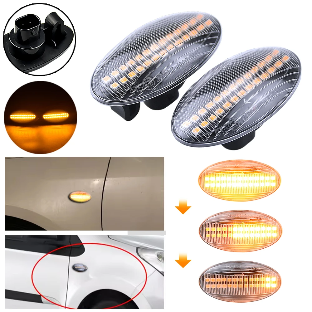 

2Pcs LED Dynamic Side Marker Light Signal Blinker For Suzuki Grand Vitara Jimny Splash APV Alto SX4 Baleno Celerio Swift 3 4 5