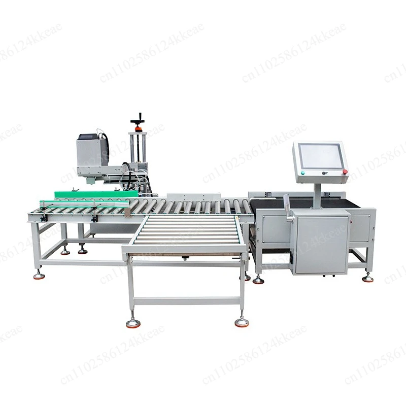 Outer box weight detection Weighing labeling machine tray real-time printing Side labeling machine Blister box weighing printer