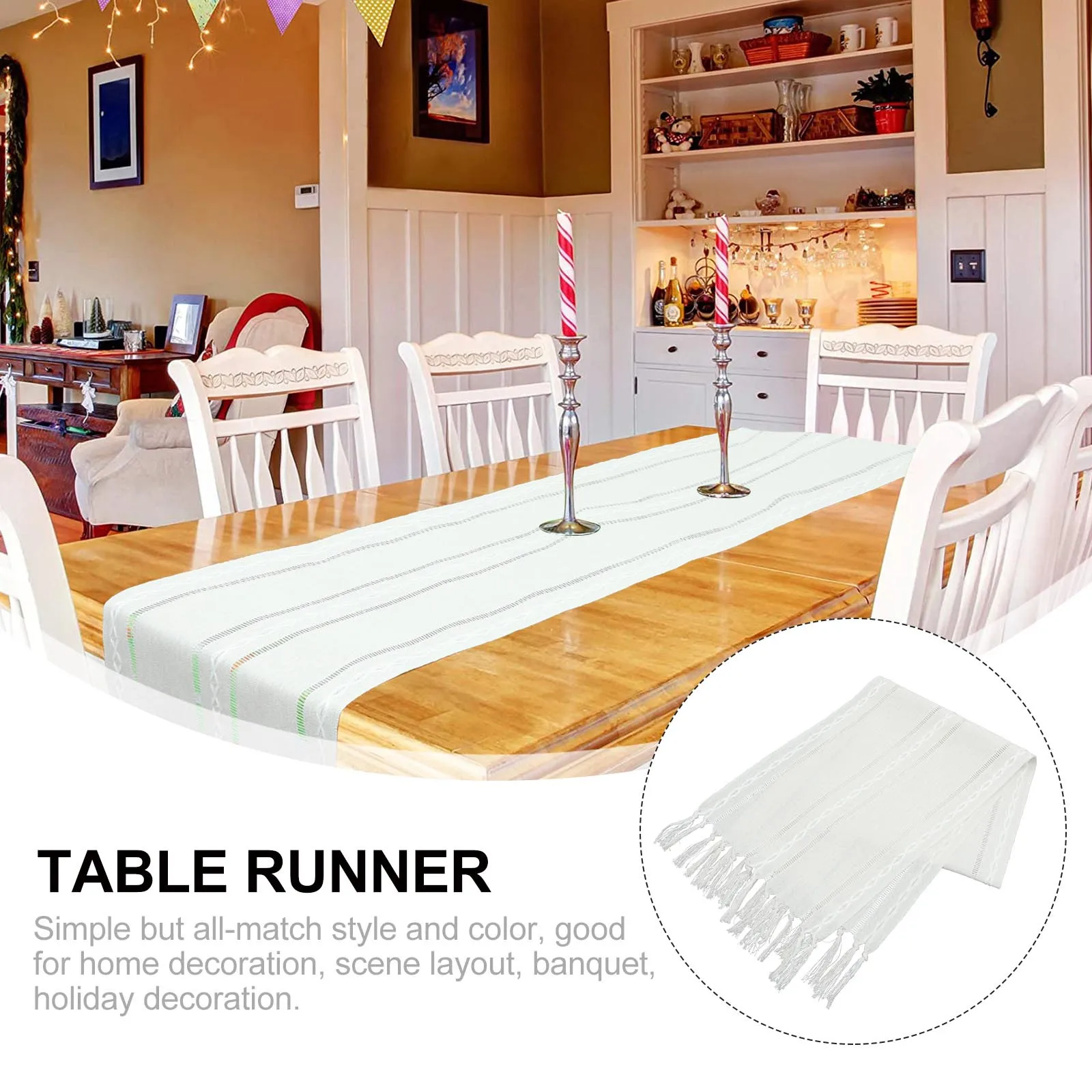 

Simple Table Runner Rustic Farmhouse Style Elegant Dining Coffee Table Decoration Party Favor Party Decor