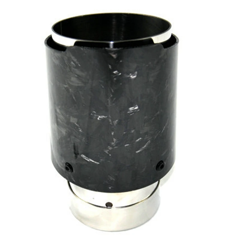 Car Forging Pattern Exhaust Tip 63-101MM Universal Car Exhaust Pipe Modification Tail Throat Clip-On Tail Pipe