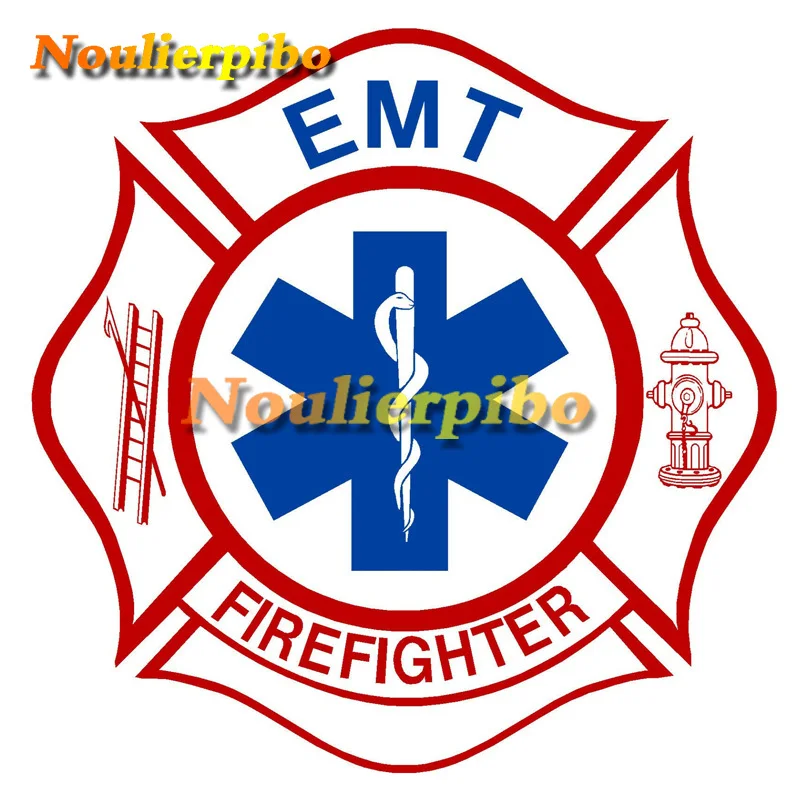 

Creative Car Stickers Firefighter Vinyl Waterproof Die Cut Decals Car Body Decor Motorcycle Helmet Racing Exterior Window Decals