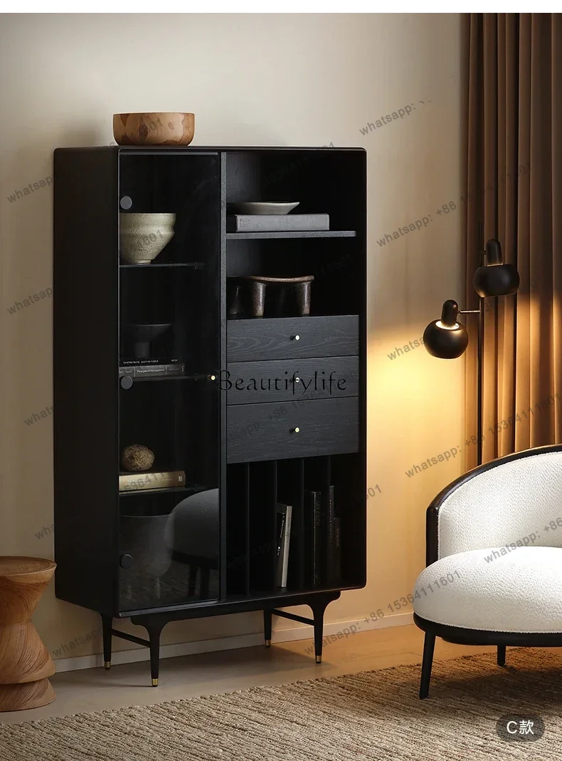 

X4 -FG10Nordic Antique Retro/Solid Wood Display Cabinet
