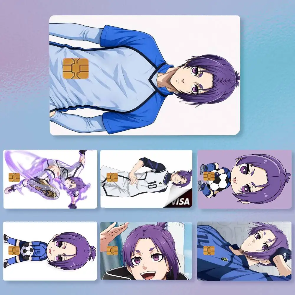 Anime Blue Lock Character Mikage Reo Credit Card HD Stickers Easy to replace
