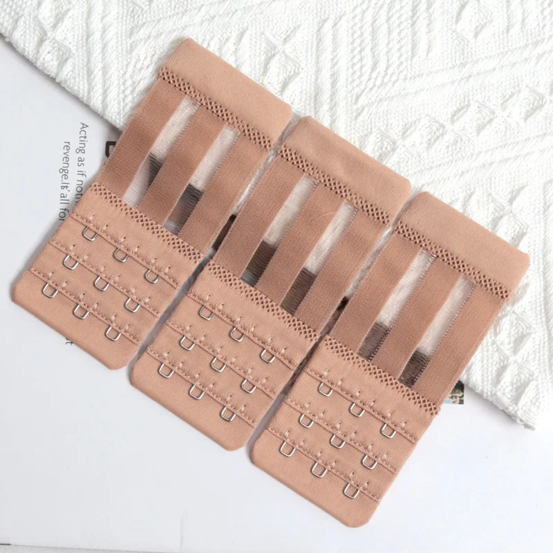 3 Pieces 3 Rows with 3 Hook Extension Straps Comfortable Adjustable Bra Band  Women Lingerie Underwear Bra Extender Accessories