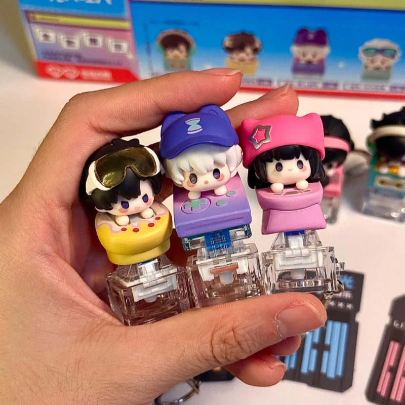 

In Stock Genuine Link Click Retro Trend Keycap Blind Box Mechanical Keyboard Keychain Decoration Collect Gamers Surprise Gifts