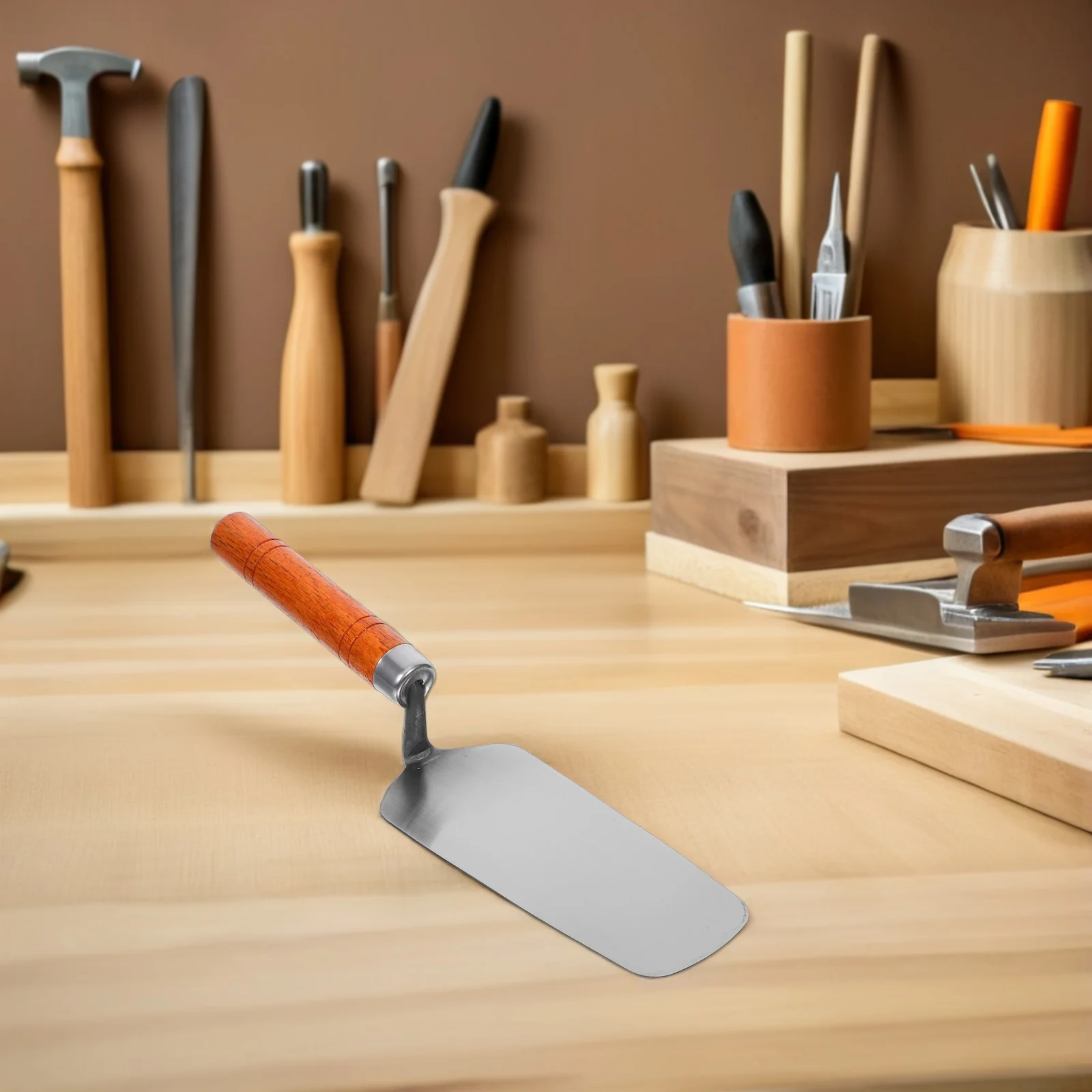 

Stainless Steel Masonry Trowel Flat Plastering Tool Durable Construction Hand Tool for Tile Bricklaying Cement Mortar