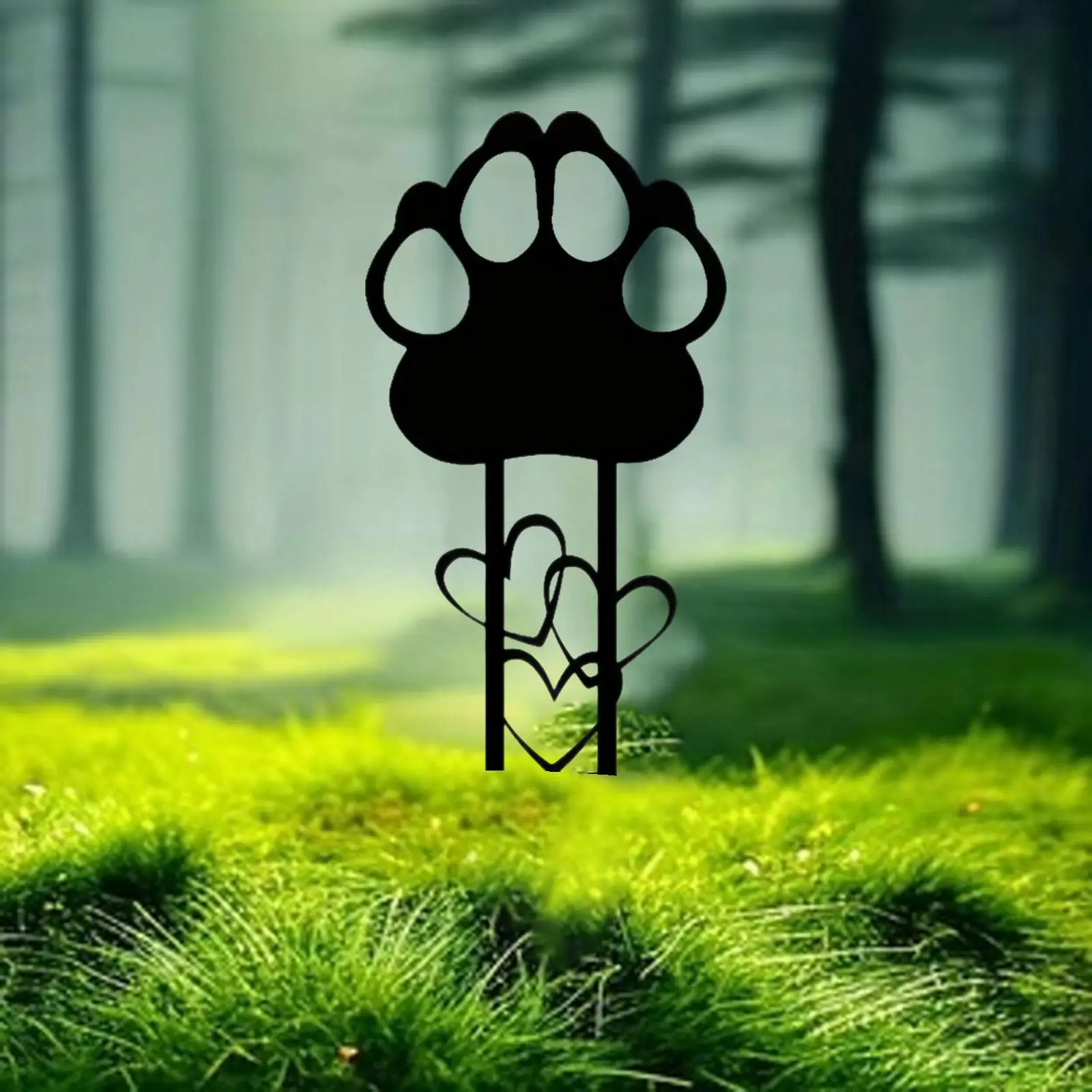 Marqueurs de tombe pour chien de compagnie, cadeau durable, décoration en acier au carbone, robuste pour la perte d'animal de compagnie symbolique, marqueur de piquet de souvenir