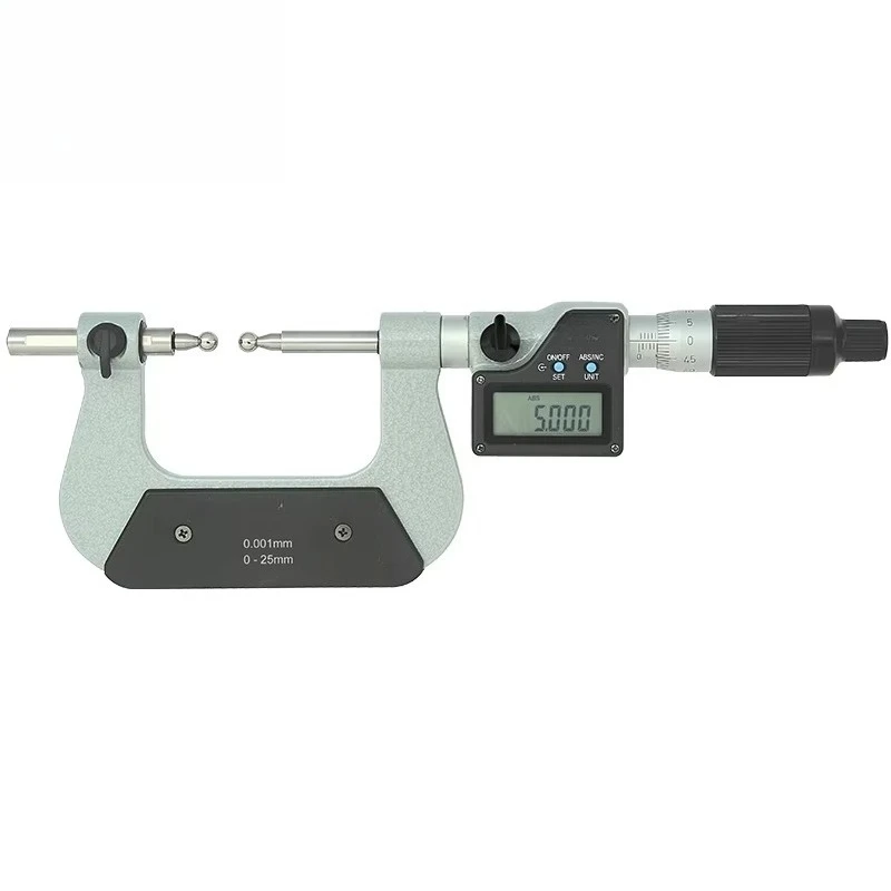 Digital Electronic Gear Micrometer 0-25mm & 0-275mm Range with Replaceable Probes Metal Material