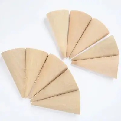 

10Pcs Wood DIY Cones 2.5x5cm Plain Wooden Cone Craft Decor Suitable for Jewelry Display and Creative Projects DIY Cone