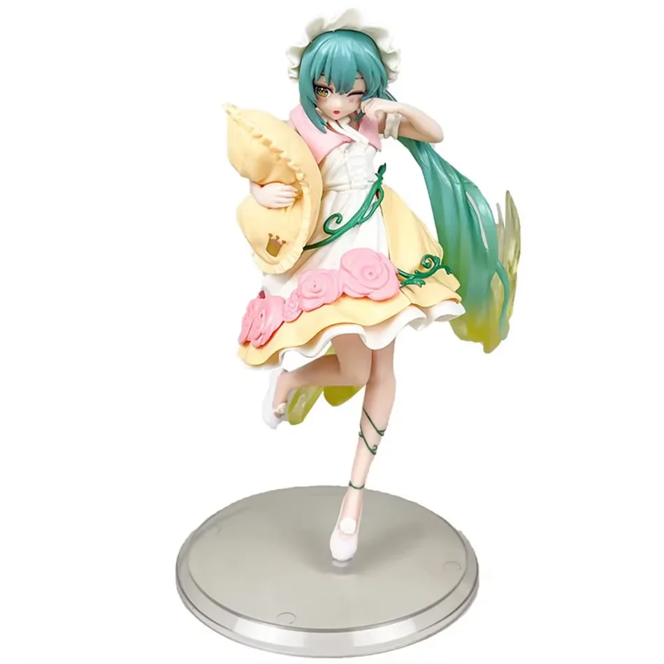 Super beliebte King Hatsune Miku Vierblättriges Kleeblatt Hatsune Miku Pastoralfigur PVC Anime-Figur Tischdekoration Geburtstagsgeschenk – Detail 1