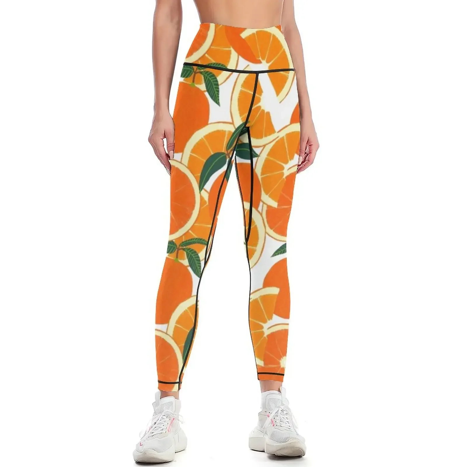 

Orange Harvest - White Leggings Fitness clothing leggins push up woman gym clothing gym wear Womens Leggings