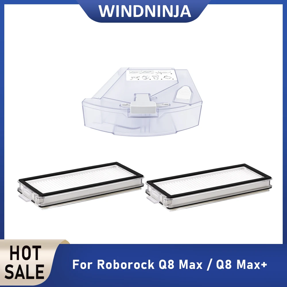 Dustbin 2 in 1 Water Tank for Roborock Q8 Max Q8 Max+ Attachment HEPA Filter Dust Box Combo Kit Spare Parts Vacuum Accessories