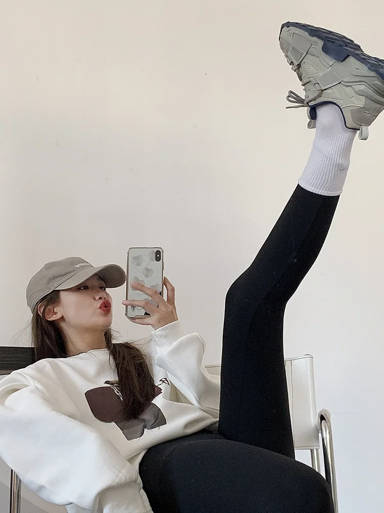 Hochgeschnittene Bla arkskin Yoga-Hose für Damen, Eng Anliegende Sporthose für Frühling und Herbst, Hochgeschnittene Basisschicht-Hose