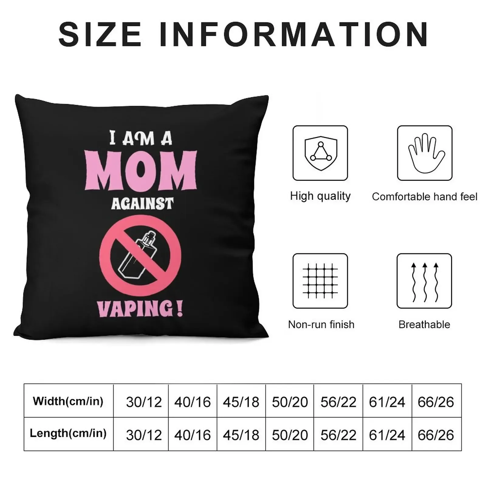 I Am a Mom Against Vaping ! - Oddly Specific Throw Pillow Sofa Decorative Covers Christmas Pillowcase pillow