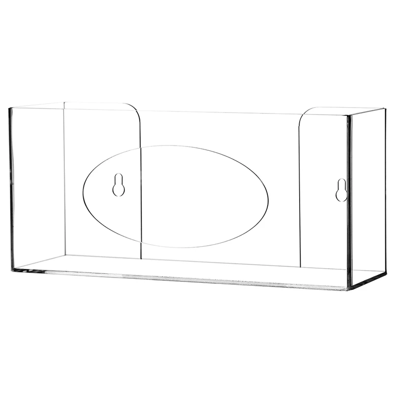 

LUCK-Glove Box Holder Glove Dispenser Wall Mount, Acrylic Gloves Dispenser Clear Disposable Glove Holder Glove Rack
