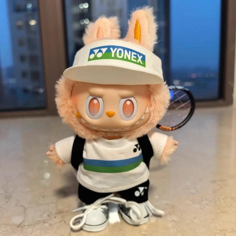 

Original Badminton Yonex For Labubu Clothing Doll Set 123 Generation Universal Vinyl Doll Diy Sportswear Only Clothes Girl Gift