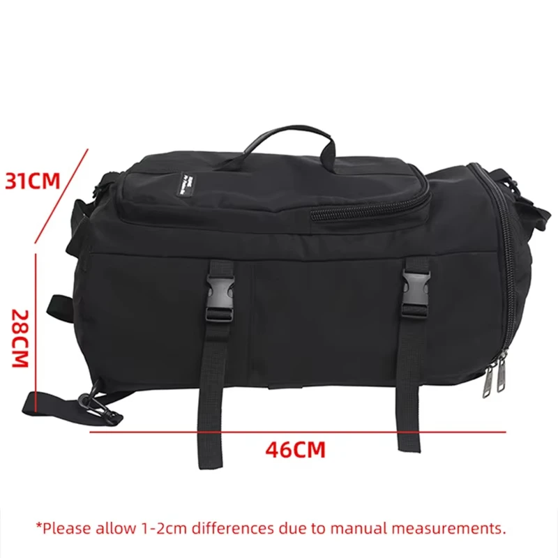 Gym Travel Backpack Black Round Bag for Men Women Casual Outdoor Sports Shoulder Crossbody Bag Training itness Weekender Duffel