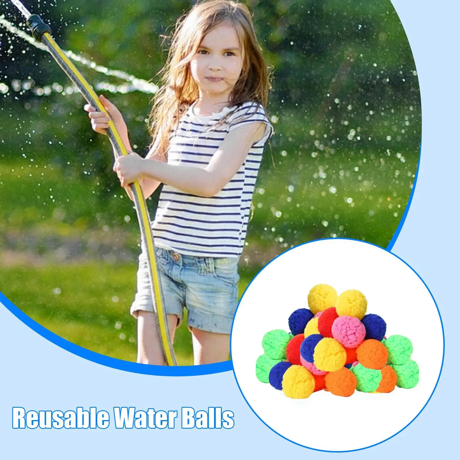 Water Sponge Balls Kids Outdoor Games Water Balls Portable Soaker Balloons Interactive Toy For Swimming Pools Beach Backyard