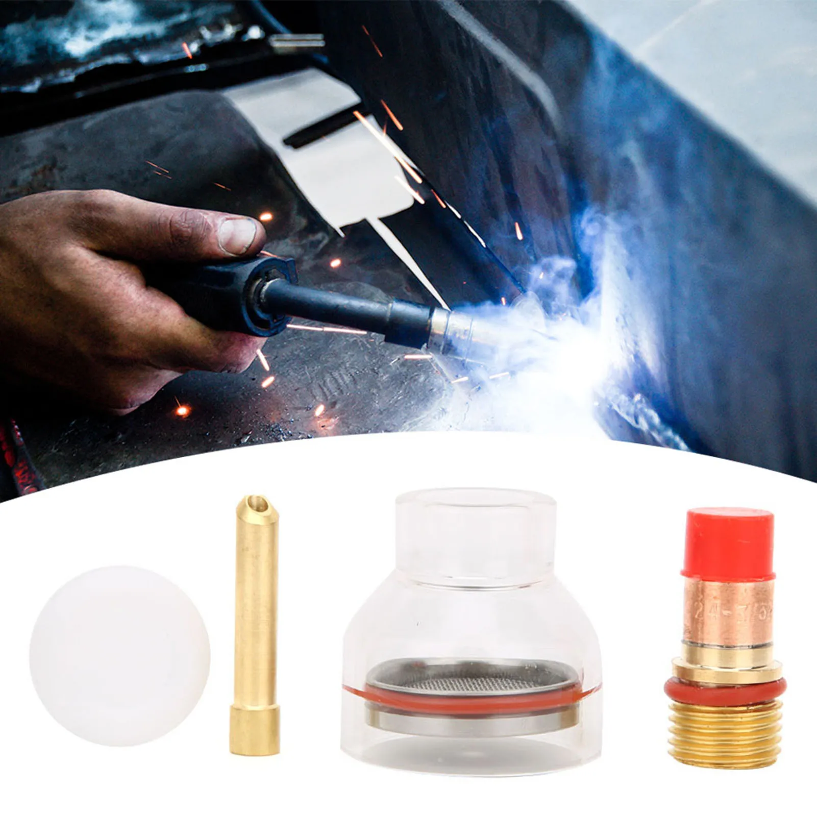 

WP Torch Glass Cup WP Collet WP Torch Kit WP Welding Torch Kit Accessories WP Torch Gas Lens Collet Glass Cup for WP‑17/18/26