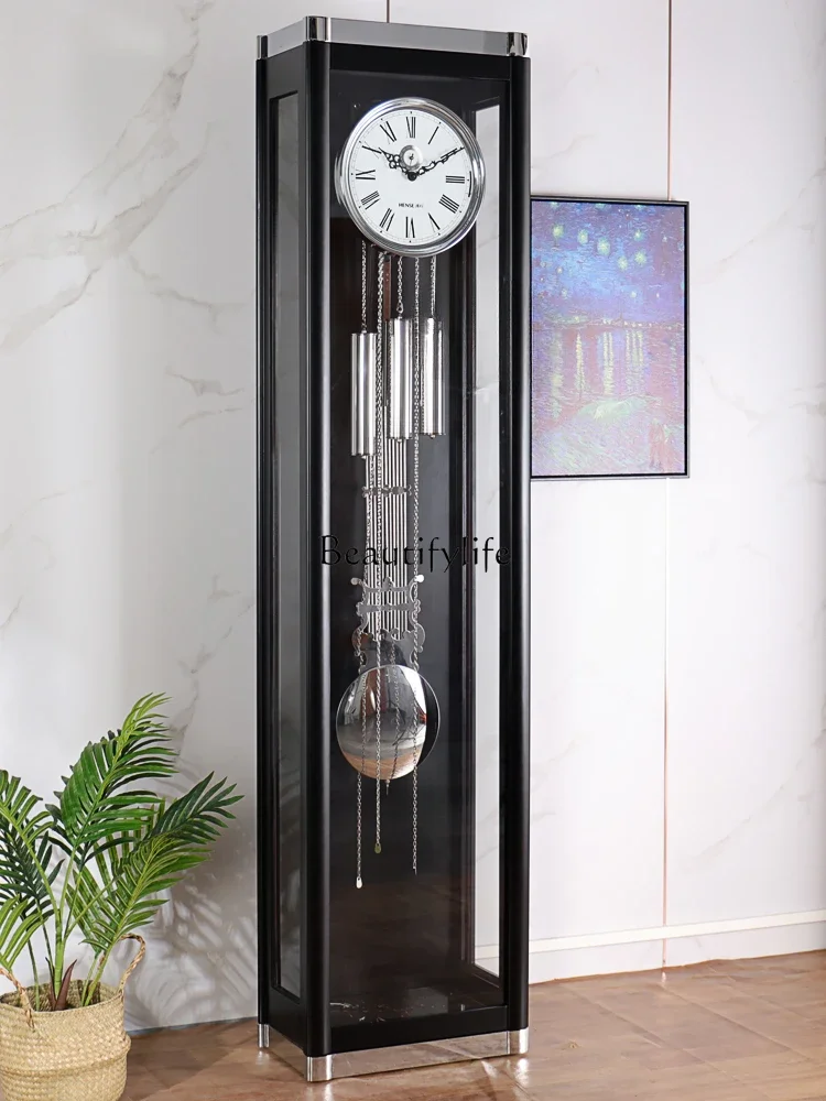 

yj5Light Luxury Modern the Grandfather Clock Living Room Solid Wood Simplicity