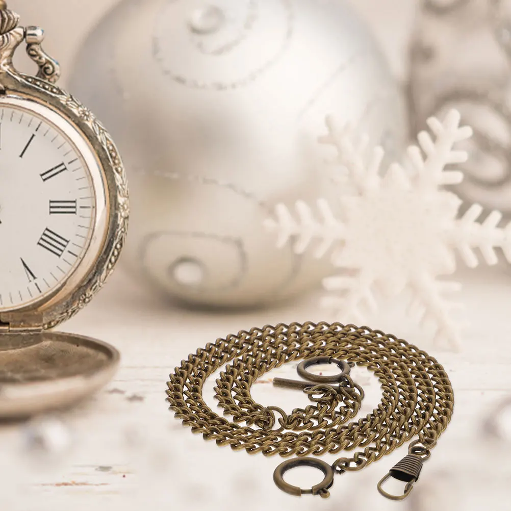 

2Pcs Metal Pocket Watch Chain Vintage Secure Waistcoat Wallet DIY Clothing Accessory Wedding Men Chain Watch Accessories