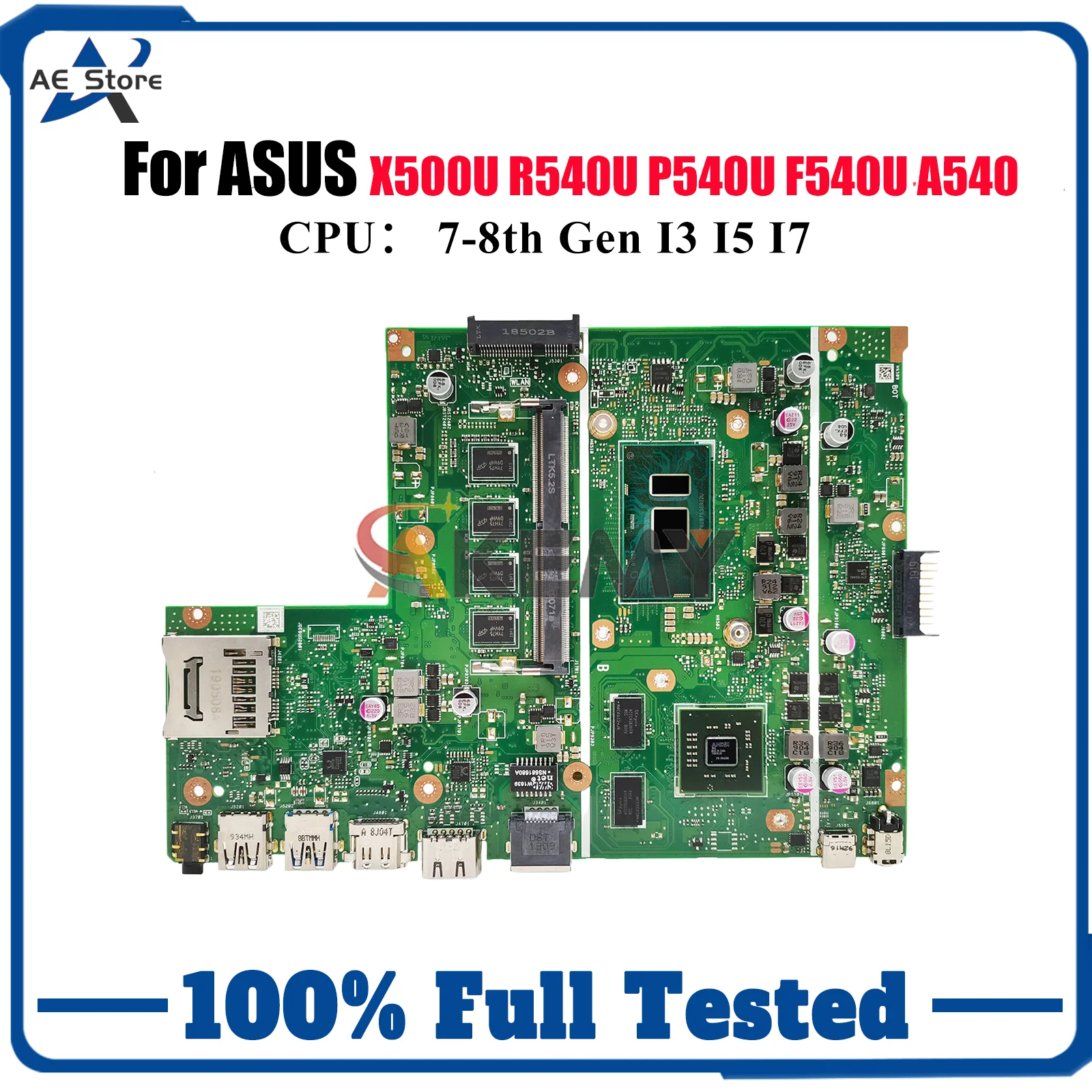 

X540UP Laptop Motherboard For ASUS X540UP X500U P540U X540U F540U R540U K540U X540UPR A540U Mainboard With I3 I5 I7 CPU tests OK