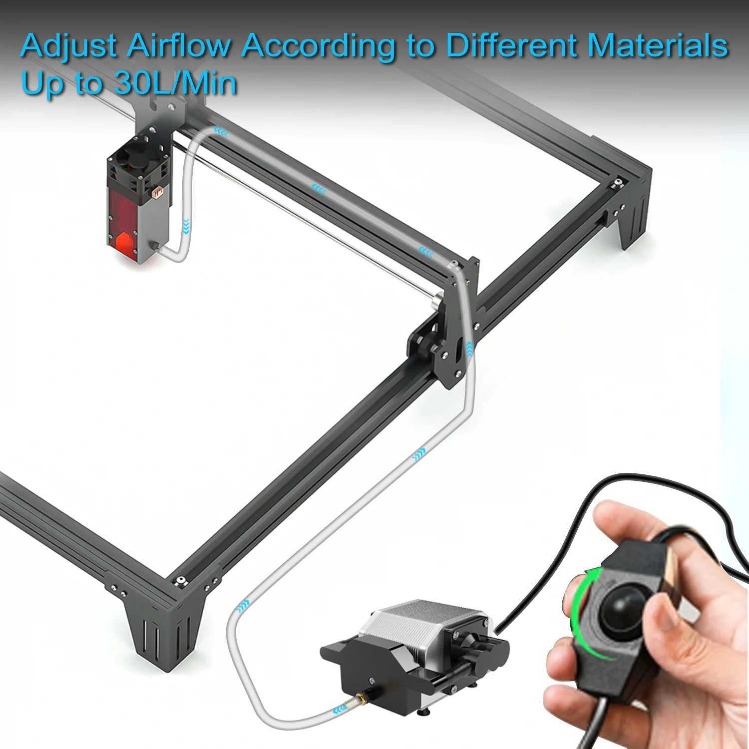 Imagem -05 - Bomba de Assistência a ar para Zbaitu M81 Gravador Compressor a Laser Velocidade Ajustável Baixo Ruído Vibração Saída Estável ue Eua 220v 30l por Min