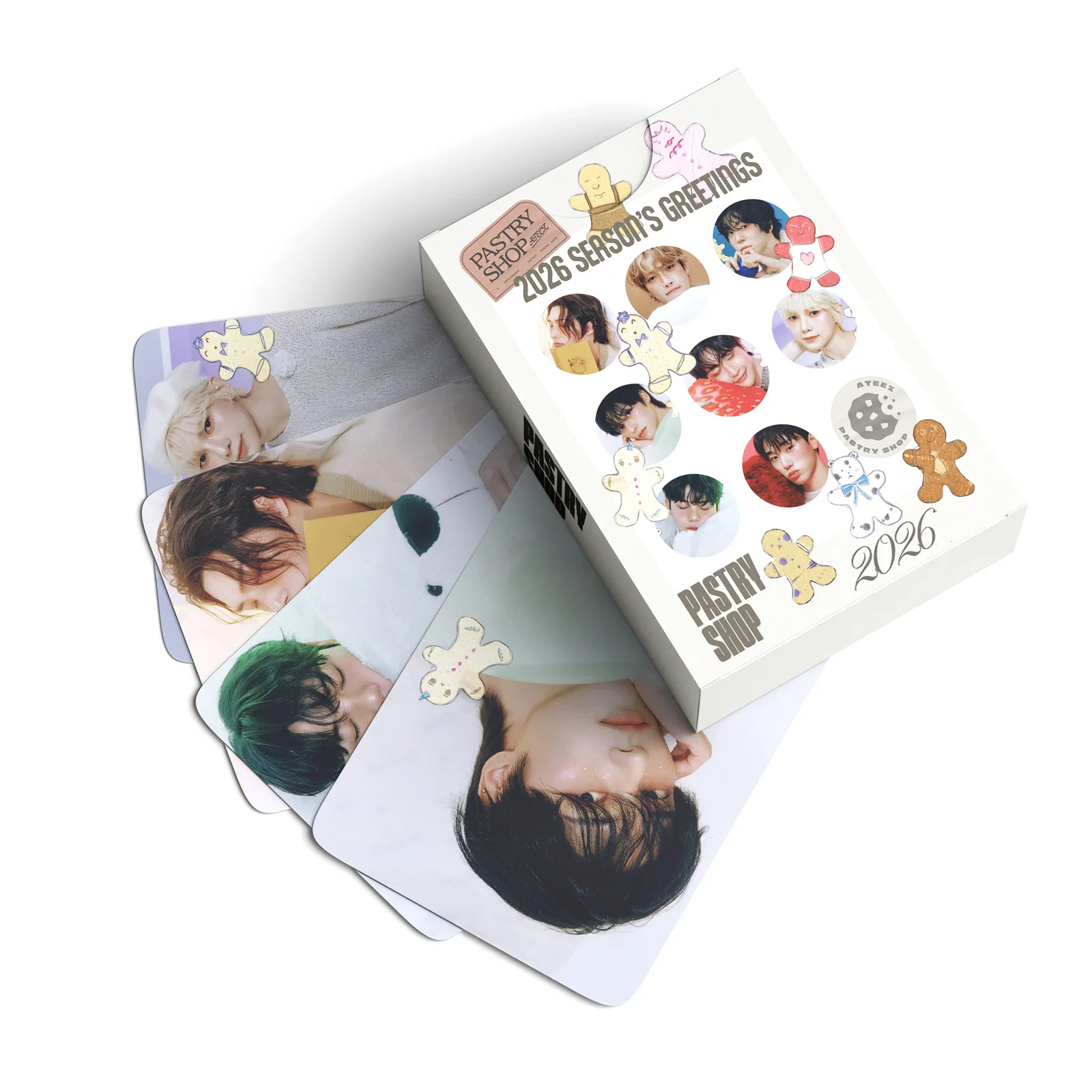 2026 season's greeting LOMO card ATEEZ ZHENG YOURONG CUI UMBRELLA SONG 55pcs Collectible Photo Card Boy Group Printd Fans Gift