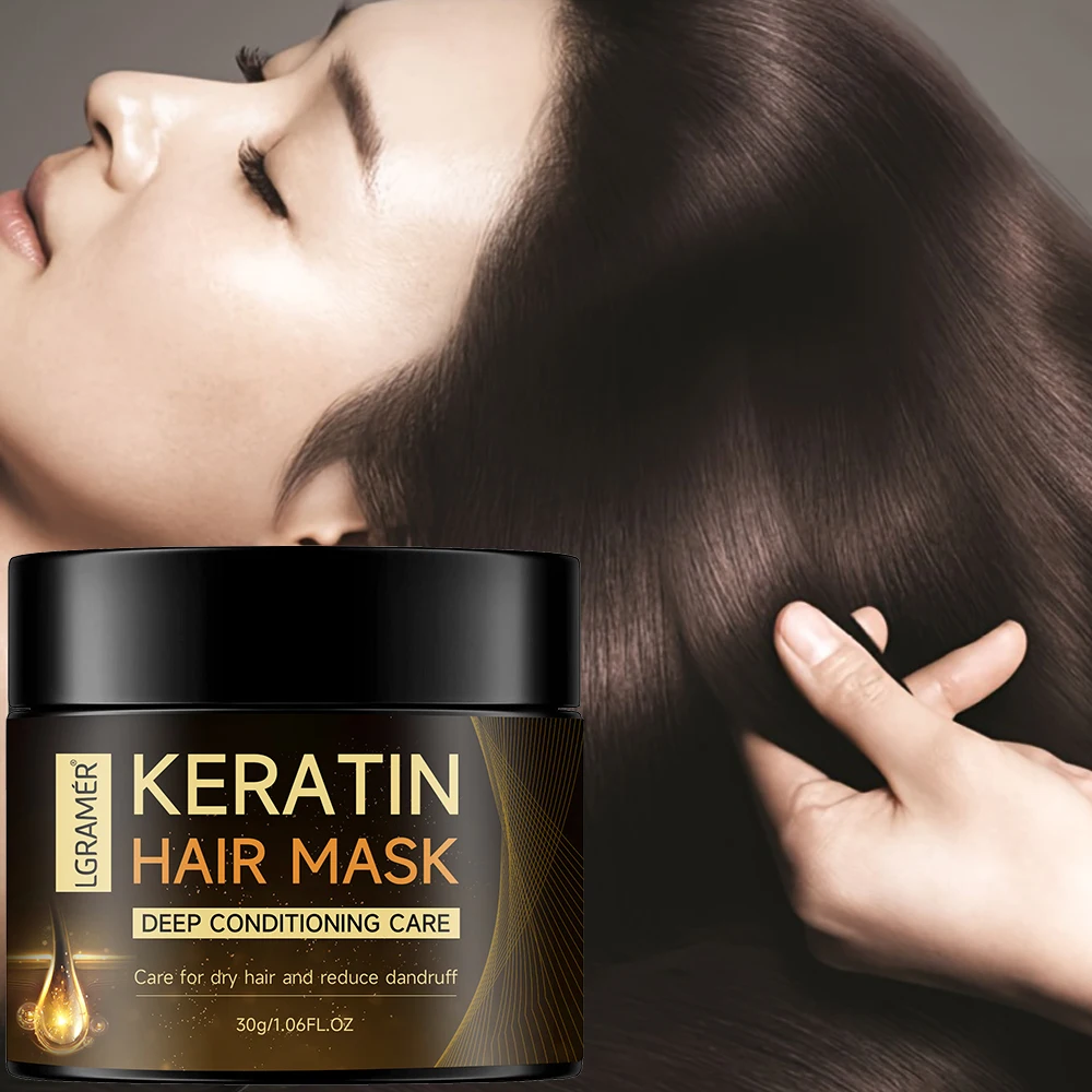 Keratin Hair Mask Repairs Damaged Hair Deeply Nourishes Improves Curly Hair Anti Drying High Permeability Hair Conditioner Film