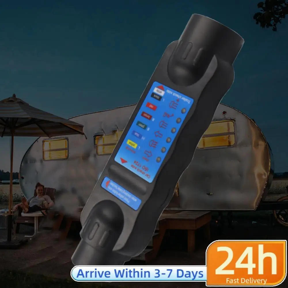 

RV Connector Tester Plug Tool 12V Wiring Circuit Tester Connector Wiring Circuit Light Test Tool for Car Truck Towing