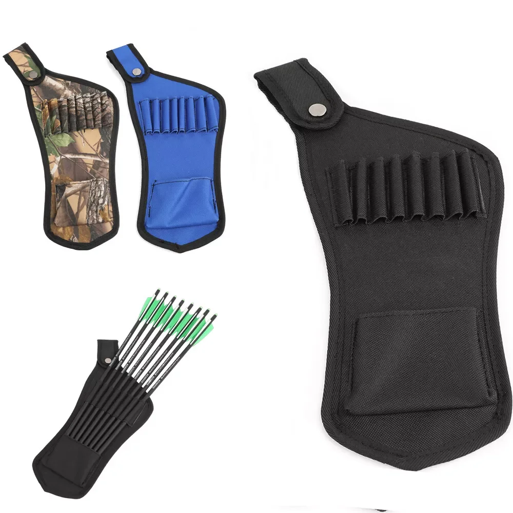 

8 Holes Archery Arrow Bolts Quiver Bag Pouch Holder Waist Hip Belt Portable Bolt Holder Target Practice Arrow Bag