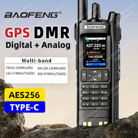 Baofeng DMR DM-32 Digital Walkie Talkie GPS Dual Mode Analog Aes256 TDMA Dual Time Slot AM FM APRS Long Range Call Ham Radio