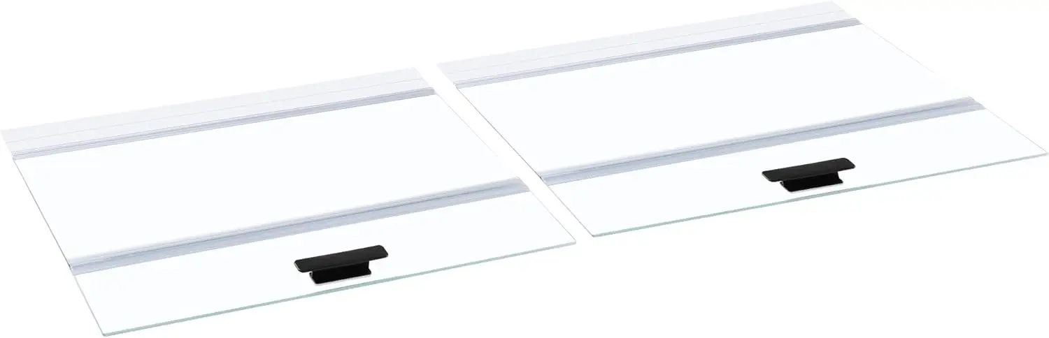 

Комплект из 2 прозрачных крышек из закаленного стекла, 23x11,46 дюйма каждая, подходит для аквариума на 55 галлонов