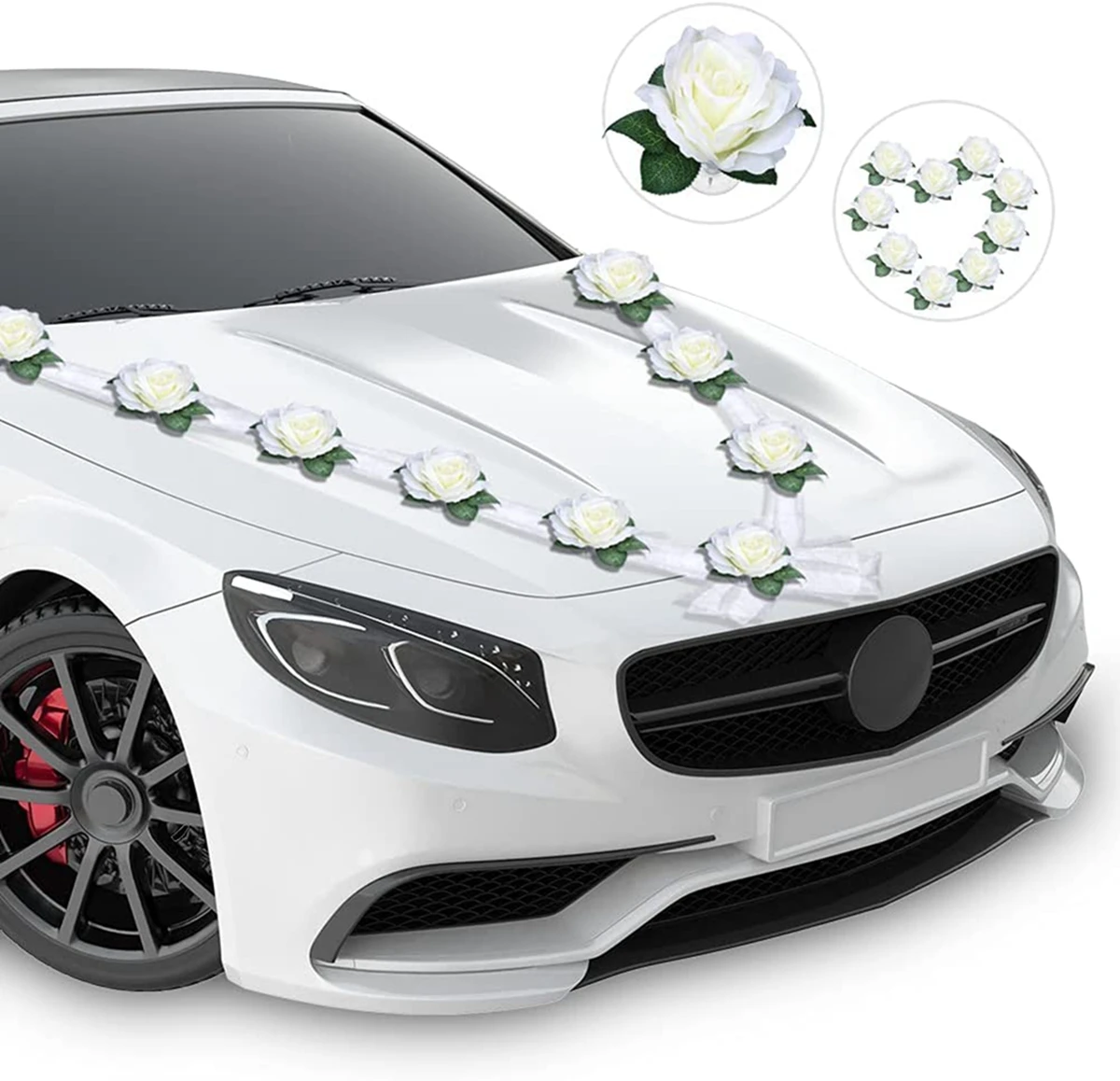 Wedding Car Decoration Front Flower Wedding Supplies Wedding Main Wedding Car Layout Set Creative Personality Team Full Set