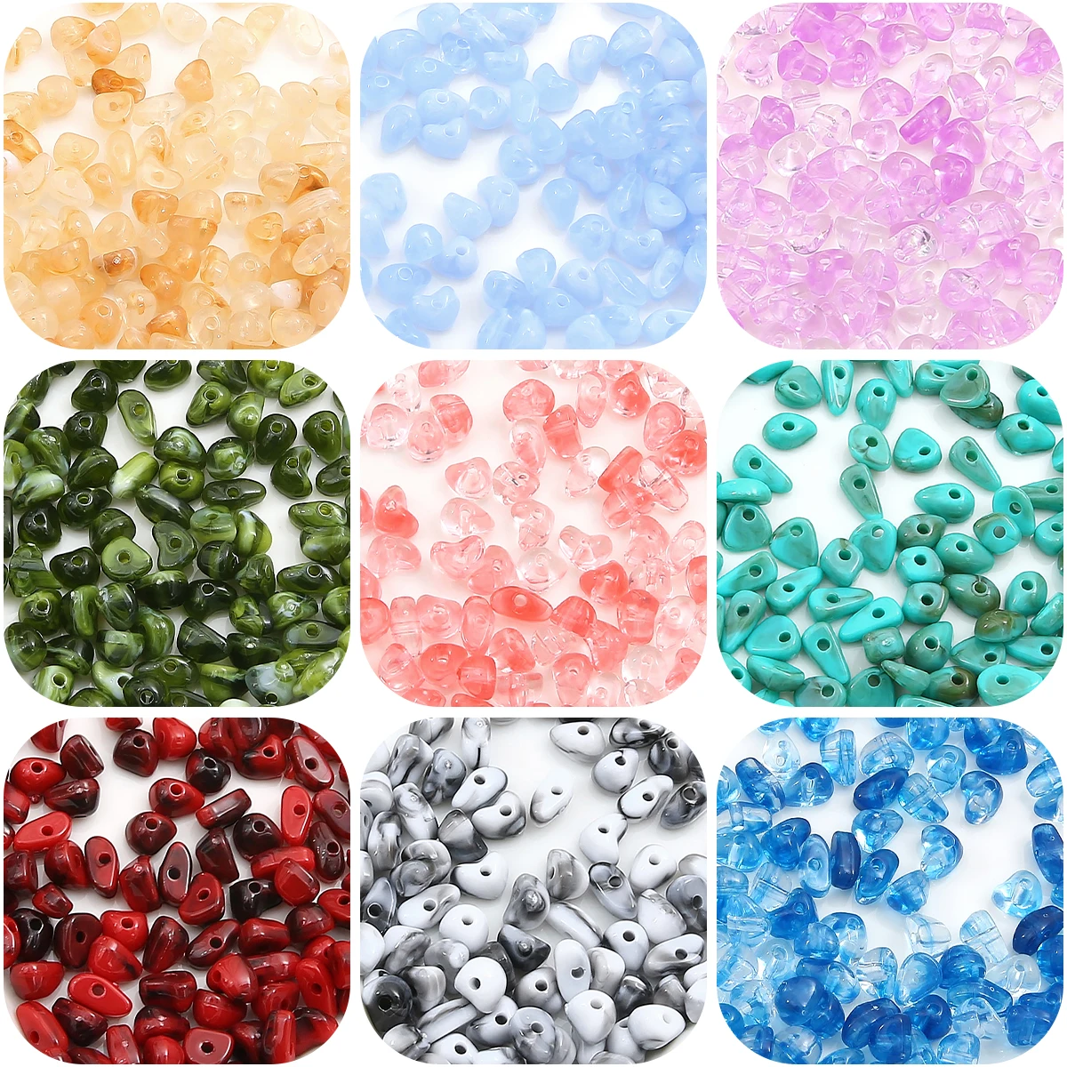 10g/pack Irregular Colorful Crushed Stone Acrylic Beads For Jewelry Making Loose Beads Diy Earring Bracelet Necklace Accessories