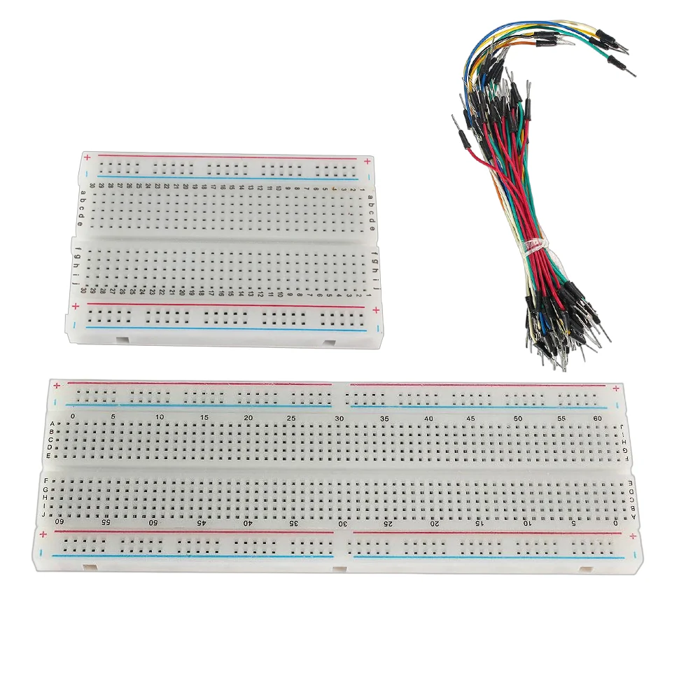 MB-102 Prototype Breadboard 400 830 Points Solderless PCB Bread Board Jumper Wires Cable Board DIY Dupont Wire for Arduino Kit